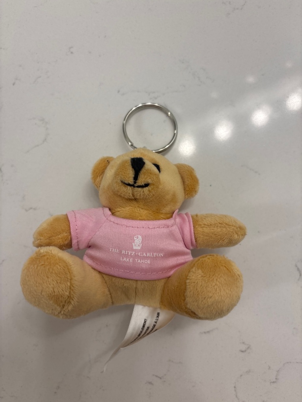 Ritz-Carlton Lake Tahoe Pink Bear Keychain Plush